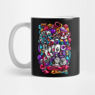 Casino Doodle Illustration Mug